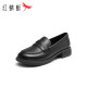 Red Dragonfly spring and summer loafers medium non-slip women's shoes casual flat women's shoes cowhide shoes women WTB43660 black 38