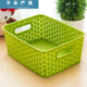 Plastic storage basket miscellaneous basket storage basket desktop storage basket rectangular kindergarten toy storage box covered large green 35.5*30*21.9cm