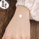 Jing Ruo Qing Luxury Cute Cat 18k Rose Gold Bracelet Female White Fritillary Jewelry Valentine's Day Birthday Gift for Girlfriend 1