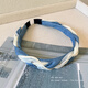 Morning Star High Headband Women's 2025 New Denim Twist Headband Autumn and Winter White Hair Card Network Infrared Headband Headband Light Blue Braided Headband