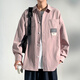 Baiqueting short-sleeved shirt men's summer new ice silk shirt jacket men's trendy brand loose casual work jacket top 854 light gray XL