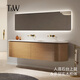 特拉维尔（TW）浴室柜LED镜组合北欧轻奢挂墙镜子民宿酒店卫生间洗漱台洗手台 5012人造石盆+镜+浴柜长180cm