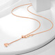 Mengjinyuan 18K gold necklace AU750 color gold Chopard chain plain chain rose gold love O-shaped chain for your girlfriend, weighing about 1.3g, chain length 45cm, red Chopard chain