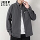 JEEP SPIRIT吉普衬衫男长袖休闲外套男装秋冬季衬衣男士纯棉潮流衣服