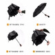 Jingxianju Automatic Umbrella Large Reinforced Thickened Strong Wind-Resistant Umbrella Fully Automatic Super Shade Men's Sun Umbrella Rain or Shine [Noble Black] Fully Automatic Enlargement - 10 Ribs