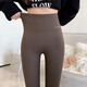 KJ Shark Pants Women's Autumn and Winter High Waist Tummy Control Leggings Plus Velvet Thickened Warm Pants to Wear Gray Yoga Pants Black No Embarrassing Lines Lamb M Suitable for 95-120 Jin Jin equals 0.5 kg