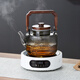 Mesni steaming integrated teapot glass tea brewing teapot steaming teapot lifting beam teapot Kung Fu tea set