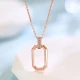 Zokay Diamond Pendant Rose 18K Gold Geometric Pendant Necklace Simple and Versatile Gift D08683 with 18K Gold Chain