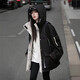 Yanlifen (yanlifen) down jacket women's winter cotton jacket 2025 new workwear thickened fashionable down jacket jacket black M recommended 105-125 Jin Jin equals 0.5 kg