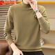 Pierre Cardin 2025 new autumn and winter half turtleneck sweatshirt men's long-sleeved bottoming shirt slim fit inner top men's t-shirt casual 802 light coffee plus velvet M recommendation 100-120Jin Jin equals 0.5 kg