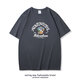 MOTING 2024 Sommer American Trend Ins kurzärmeliges T-Shirt für Männer vielseitige lose Baumwollrunde Hals Trendy Marke Halbärmelig T-Shirt Weiß T 3884 m Höhe 168-175 Gewicht 110-130