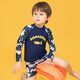 Momasong new children's swimsuit boys' split medium and large children's camouflage sun protection swimming equipment comfortable quick-drying swimsuit set short-sleeved 12 (suitable for height (132-142CM)