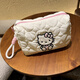 2024 New Sanrio Cute Portable Cosmetic Bag for Women Portable Large Capacity Toiletries and Skin Care Products Storage Bag Bubble Kitty Clutch Bag