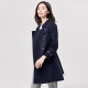 Sentubila commuter women's mid-length slim double-breasted British windbreaker jacket for women autumn navy L