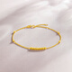 Saturday Lucky Yellow 18K Gold Bracelet Women's Small Sugar Cube Color Gold Bracelet Birthday Gift C0710985 16+3cm
