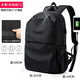 DeFivia Rucksack Herren Rucksack Pendlerschule Schülern Schüler College -Schüler Großkapazität Outdoor Reisetasche Computertasche Herrenbeutel Schwarzer großer Film (Handwerkskunststil)