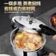German stainless steel pressure cooker extra thick explosion-proof gas induction cooker universal pressure cooker commercial model large capacity household German explosion-proof for 2-3 people 20cm 4L
