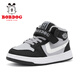 BOBDOG children's shoes warm high-top sneakers winter boys' velvet children's sports shoes 106525103 black/sky gray 37