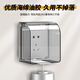 International Electrician Type 86 Socket Waterproof Box Self-adhesive Switch Power Supply Protective Cover Splash-proof Box Bathroom Toilet Socket Waterproof Cover Type 86 Heightened Waterproof Box-Transparent
