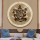 Aoyanlai Southeast Asian style hanging painting Thai elephant decorative painting Southeast Asian ethnic style decoration hanging painting Thai meal GJ0138-02 diameter 50cm light luxury gold round frame + water