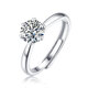 AVHE platinum diamond ring PT950 artificially cultivated diamond D color 1 carat six-claw ring for women to order as a wedding gift for Chinese Valentine's Day Platinum time brushed men's ring-30 points diamond 9-20 ring consultation and customization