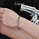 GsunG Platinum PT950 Women's Bracelet Solid AB Face Carved Glossy Men's Round Closed Bracelet Full Solid Customized Products Contact Customer Service