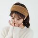Qumeisi super soft and gentle elastic wide-brimmed plush warm and forehead protector double-layered hairband and headband simple sleep pressure hair confinement scarf black 1 piece