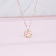 Saturday blessing 18K gold necklace women's rose gold necklace birthday gift KI066879 about 40+5cm
