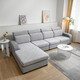MENyAZI Thickened Elastic Sofa Cushion Cover Four Seasons Universal Seat Cushion Cover Combination Sofa Cover Sofa Fit Protective Cover QT Sunflower-Silver Gray Small Sit Applicable Width 50-65cm*Length 50-65cm