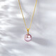 Tahitian Color Edison Pearl Pendant 11-12mm 18K Gold Freshwater Pearl Necklace Simple and Fashionable Gift for Mom