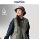 Nautica white sail star's same style white sail CityBoy Lua series anti-light water splash three-in-one hooded thick coat navy blue 41C L