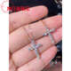 Fat Donglai's same style pt950 platinum cross necklace imported technology Moissanite l diamond pendant ALC/flawless under the mirror x D-E/extreme white x silver plated 5 points