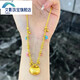 Wenying 999 pure gold 18k versatile small lucky bag enamel love pendant broken sweater chain necklace small lucky bag necklace