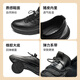 Aokang running men's business casual sports leather shoes men's black size 39