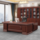 KESENGE boss desk executive desk new Chinese style executive desk executive manager desk office desk desk and chair combination single table + long auxiliary cabinet 1.8 meters