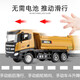 Huina model alloy car model static concrete mixer truck model dump truck 1 50 model ornament collection boy gift 1 50 alloy dump truck model 7718-1