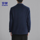 ROMON Woolen Suit Men's Spring and Autumn Business Casual Single Suit Coat Warm Jacket Men XF87 Dark Blue XL