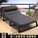 Aowu Folding Bed Folding Single Single Bed Office Lounge Chair Lunch Nap Home Martial Simple Adult Accompaniment Ordinary Steel-No Installation 75*192 Extra Thick Square Tube-Teslin-Pearl Pad