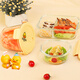 
Cilock (cilock) small yellow duck glass lunch box microwave heating special bowl office worker brings lunch box fruit bento box freshness box three partitions 1050+ soup cup 720+ round 450+ bag + tableware