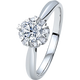 Saturday Fu Proposal Diamond Ring 18K Gold Ring Carat Effect Total 39 Points 30 Points I-J/SI Main Diamond Gift No. 15