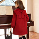 G.duck manteau en laine pour filles style automne et hiver robe de voeux du nouvel an rouge manteau en laine pour enfants épaissi matelassé rouge style matelassé 120