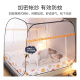 Yierman installation-free three-door sitting mosquito net encrypted thickened dust-proof net gauze yurt zipper full bottom package bed-style dormitory home bedding 1.8m bed sunflower