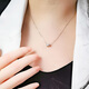Pt.Charm platinum pendant chain set for women PT950 small waist light luxury niche design clavicle chain platinum necklace for wife, about 43+2.5cm long 3.9-4.0 grams in stock