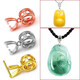Fat Donglai's same style 18k gold-plated small buckle necklace pendant buckle connector jade pendant jade pendant buckle clip buckle with needle style/medium size/gold color