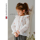 Happyology British fully embroidered cotton girls' shirt spring lightweight breathable long-sleeved children's spring tops air-conditioned clothes fully embroidered small flowers 98 (98cm)
