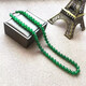 ECK natural green agate necklace women's sweater chain crystal emerald mother elder gift noble fashion ancient style extra long sweater chain circumference 160 cm can be wound 2-3 8mm