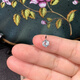 Nanzhi simple small exquisite natural aquamarine pendant 925 silver gold plated six claw pendant one carat aquamarine 6*6MM