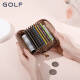 Golf (GOLF) card bag for women's printed multi-card position large capacity short practical bank card bag for women's coin wallet cigarette powder with apricot color
