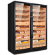 CIGARLOONG 275C cigar cabinet, constant temperature and humidity cabinet, air-cooled, ammonia-free and alcohol-curing Spanish cedar wood shelf, large capacity embedded WiFi intelligent control compressor cigarette cabinet with fingerprint lock, light luxury black cigar model, clean ammonia + WiFi + fingerprint lock
