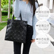 
ISSEYMIYAKE Miyake Issue [Brand Direct Supply] Women's Bag Light Luxury Casual Handbag Shoulder Bag Tote Bag Six Grid Gift Women AG683 16 Frosted Black